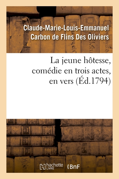 Image de La jeune hôtesse, comédie en trois actes, en vers