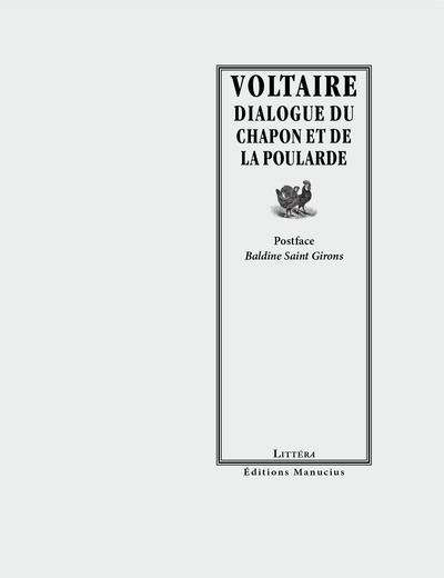 Image de DIALOGUE DU CHAPON ET DE LA POULARDE