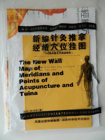 Picture of NEW MAP OF MERIDIANS AND POINTS OF ACUPUNCTURE - ZHENJIU TUINA JINGLUO YU XUEWEI GUATU (ENG-CH)