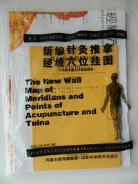 Picture of NEW MAP OF MERIDIANS AND POINTS OF ACUPUNCTURE - ZHENJIU TUINA JINGLUO YU XUEWEI GUATU (ENG-CH)