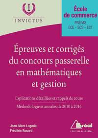 Picture of Epreuves corrigées du concours passerelle en mathématiques et gestion