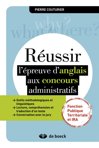 Image de Réussir l'épreuve d'anglais aux concours administratifs