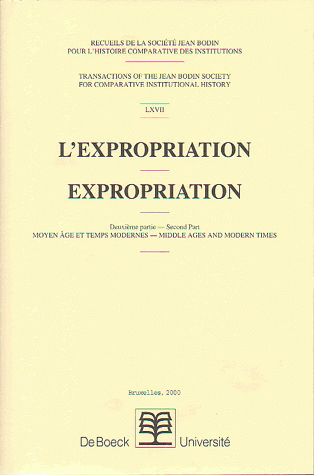 Picture of RECUEILS DE LA SOCIETE JEAN BODIN - 67. L'EXPROPRIATION