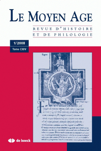 Picture of RMA_141 / REVUE DU MOYEN-AGE 2008/1 TOME CXIV