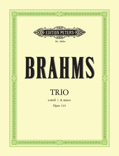 Image de JOHANNES BRAHMS : TRIO A OP.114 - ENSEMBLE DE CHAMBRE CLARINETTE, VIOLONCELLE ET PIANO - + CD