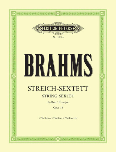 Picture of JOHANNES BRAHMS : STRING SEXTET IN B FLAT OP.18 - 2 VIOLINS, 2 VIOLAS AND 2 CELLI