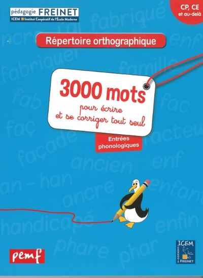 Picture of REPERTOIRE ORTHOGRAPHIQUE 3000 MOTS