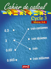 Image de Cahier de calcul cycle 3 niveau 3a