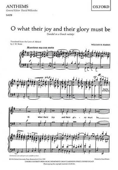 Picture of O WHAT THEIR JOY CHANT