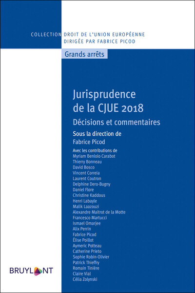 Picture of Jurisprudence CJUE 2018