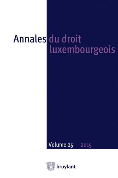 Picture of Annales du droit luxembourgeois - Tome 25 2015