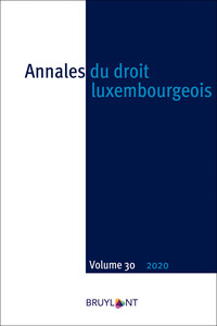 Image de Annales du droit luxembourgeois. Volume 30 - 2020 - Tome 20
