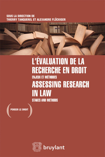 Picture of L'Evaluation de la recherche en droit. Enjeux et méthodes