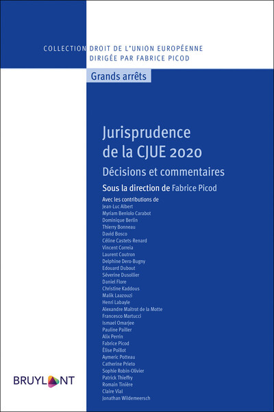 Picture of Jurisprudence de la CJUE 2020