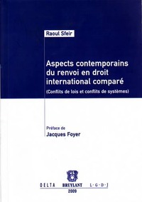 Image de ASPECTS CONTEMPORAINS DU RENVOI EN DROIT INTERNATIONAL COMPARÉ