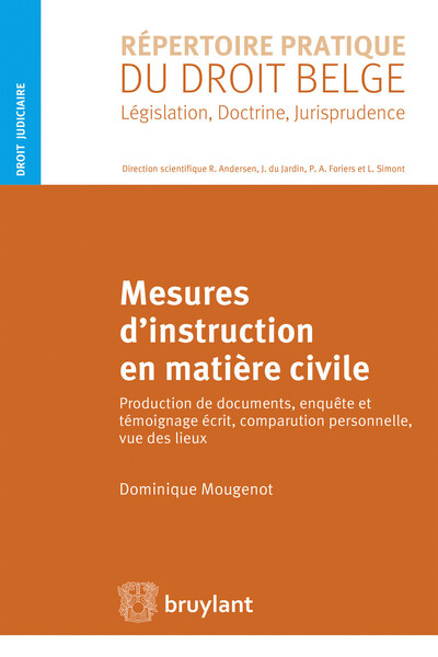 Picture of Mesures d'instruction en matière civile - Tome 20