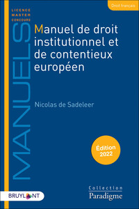 Picture of Manuel de droit institutionnel et de contentieux européen