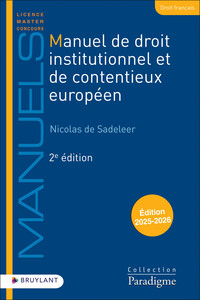Picture of Manuel de droit institutionnel et de contentieux européen