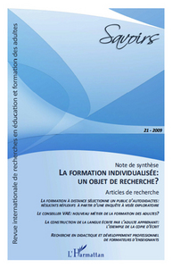 Picture of La formation individualisée: un objet de recherche ?