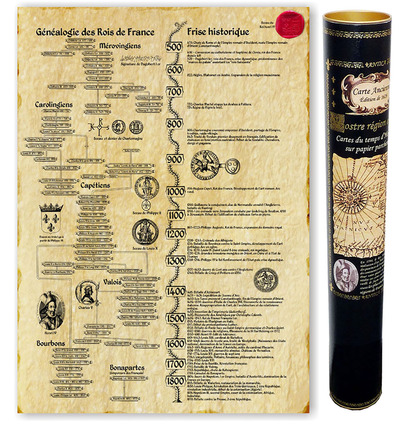 Image de GENEALOGIE DES ROIS DE FRANCE ET FRISE HISTORIQUE - SCEAU HENRI IV