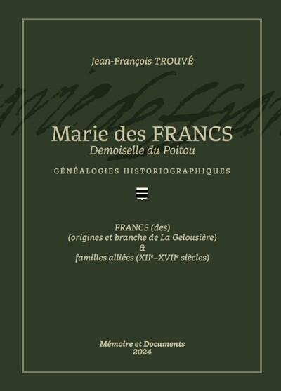 Image de MARIE DES FRANCS, Demoiselle du Poitou, Généalogies Historiographiques