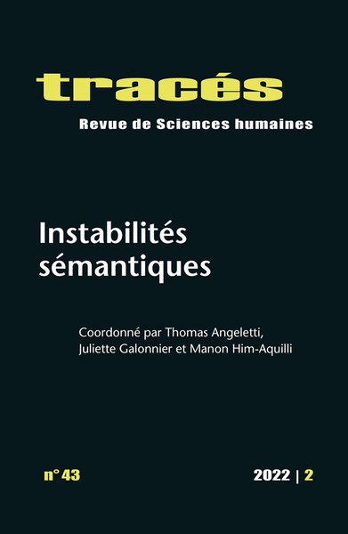 Image de TRACES, N 43/2022. INSTABILITES SEMANTIQUES