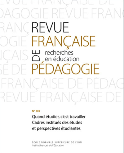 Picture of Revue française de pédagogie, n° 209/2019-2020