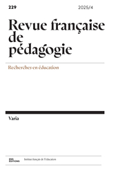 Image de Revue française de pédagogie, n°229/2025