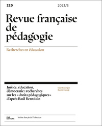 Picture of REVUE FRANCAISE DE PEDAGOGIE, NO 220/2023. JUSTICE, EDUCATION, DEMOCRATIE