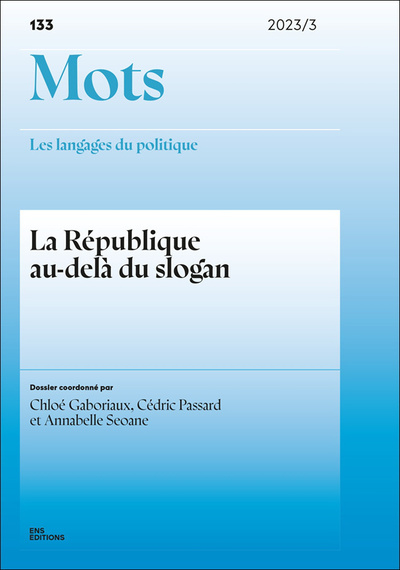 Picture of Mots. Les langages du politique, n° 133/2023
