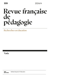 Picture of REVUE FRANCAISE DE PEDAGOGIE, NO 225/2024. VARIA