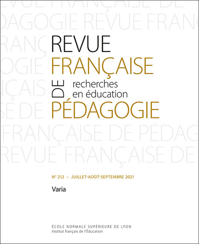 Picture of Revue française de pédagogie, n° 212/2021