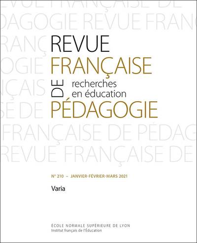 Picture of Revue française de pédagogie, n° 210/2021