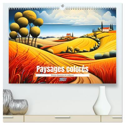 Image de Paysages colorés (Calendrier mural haut de gamme 2027 DIN A2 vertical), CALVENDO calendrier mensuel