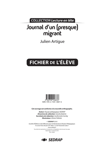 Image de JOURNAL D'UN PRESQUE MIGRANT - FICHIER PEDAGOGIQUE