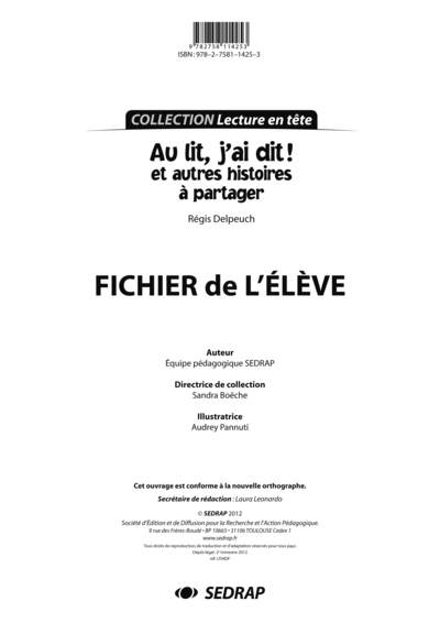 Picture of Au lit, j'ai dit ! et autres histoires à partager - Le fichier d'exploitation