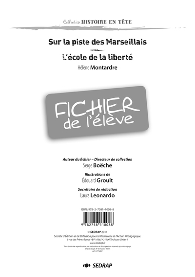 Image de SUR LA PISTE DES MARSEILLAIS - FICHIER