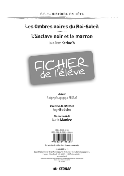 Picture of OMBRES NOIRES DU ROI-SOLEIL - FICHIER