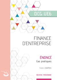 Image de UE6- Finance d'entreprise - Enoncé