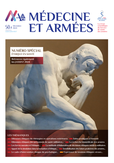 Picture of Médecine et Armées Vol.50 No.4 : Dossier Ethique