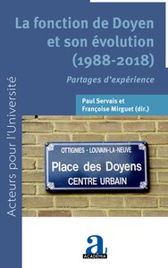 Picture of La fonction de Doyen et son évolution (1988-2018)