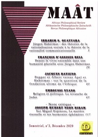 Image de MAAT 3  Revue Philosophique Africaine