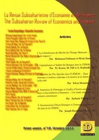 Picture of La Revue subsaharienne d'Economie et de finance