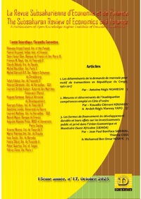 Image de La Revue Subsaharienne d’Economie et de Finance