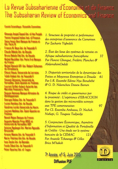 Picture of Revue subsaharienne d'économie et de finance
