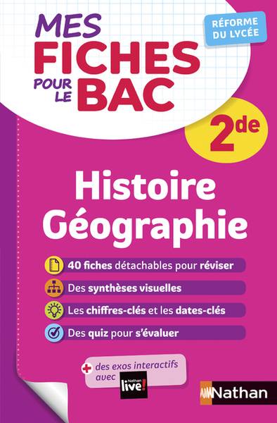 Picture of Mes fiches pour le BAC Histoire Géographie 2de