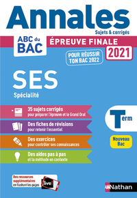 Picture of Annales Bac 2021 Sciences Economiques et Sociales Term - Corrigé