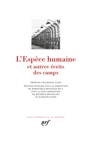 Image de L'Espèce humaine et autres écrits des camps