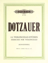 Picture of FRIEDRICH DOTZAUER : 113 ETUDES - LIVRE 4 - VIOLONCELLE (EXCERCICES 86 A 113)