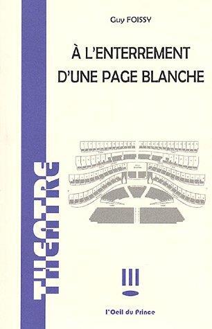 Picture of À l'enterrement d'une page blanche